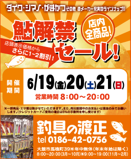 アユ解禁セール2015